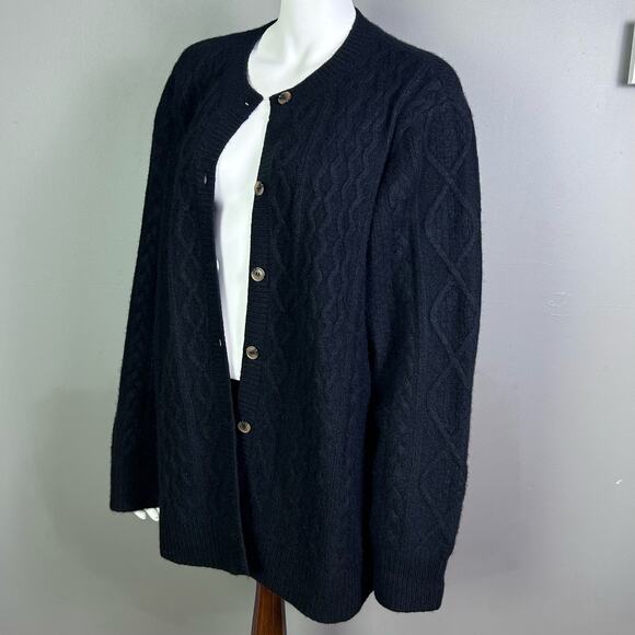 Favorite Daughter cardigan XL chunky cashmere oversized cable knit fisherman - Picture 16 of 16